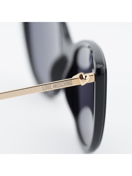 Love Moschino MOL036/S 0807 IR Sunglasses Black Cat Eye Frame, Grey Lenses